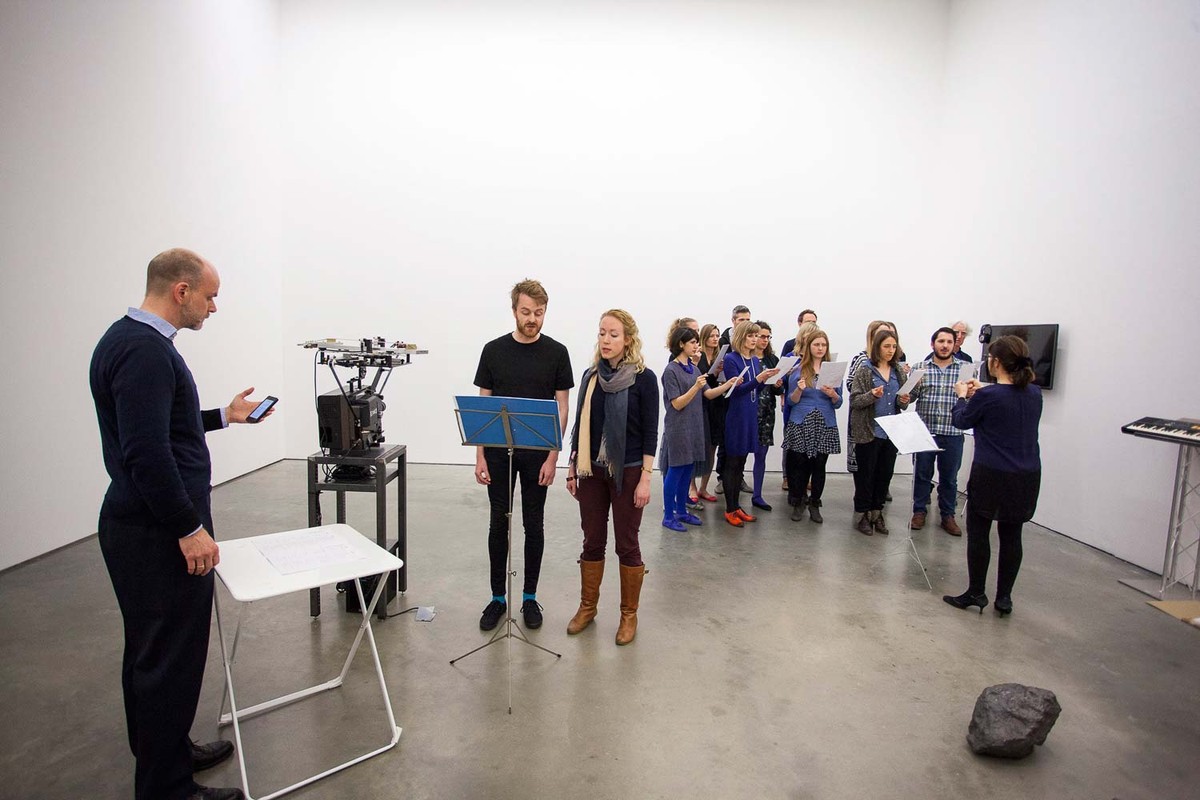 Rehearsing <i>Any’s responses</i> at Milton Keynes Gallery, 2015. Photo: Yiannis Katsaris