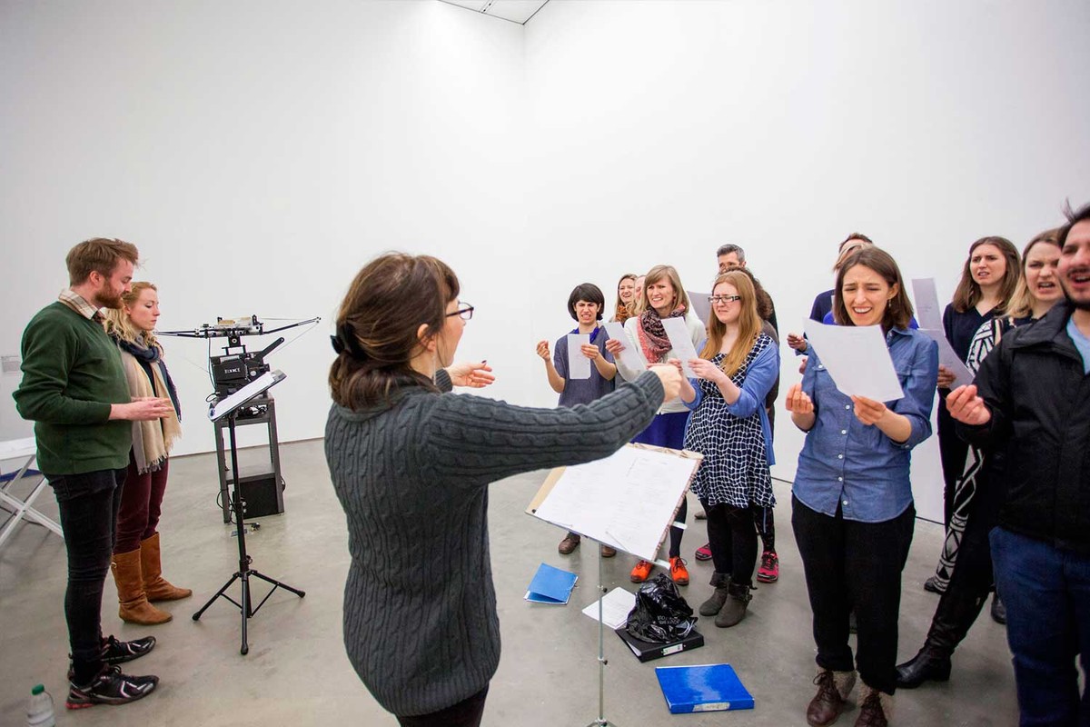 Musarc rehearsing at MK Gallery, March 2015. Photo: Yiannis Katsaris
